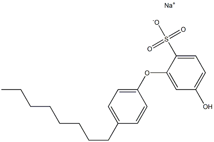 5-Hydroxy-4'-octyl[oxybisbenzene]-2-sulfonic acid sodium salt Struktur