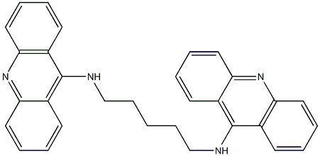 N,N'-Pentamethylenebis(9-acridinamine) Struktur