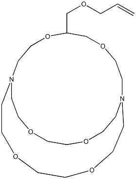 5-Allyloxymethyl-4,7,13,16,21,24-hexaoxa-1,10-diazabicyclo[8.8.8]hexacosane Struktur