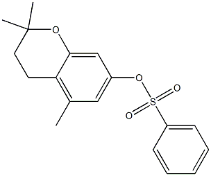 3,4-Dihydro-2,2,5-trimethyl-7-(phenylsulfonyloxy)-2H-1-benzopyran Struktur