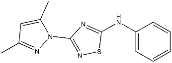 3-(3,5-Dimethyl-1H-pyrazol-1-yl)-5-phenylamino-1,2,4-thiadiazole Struktur