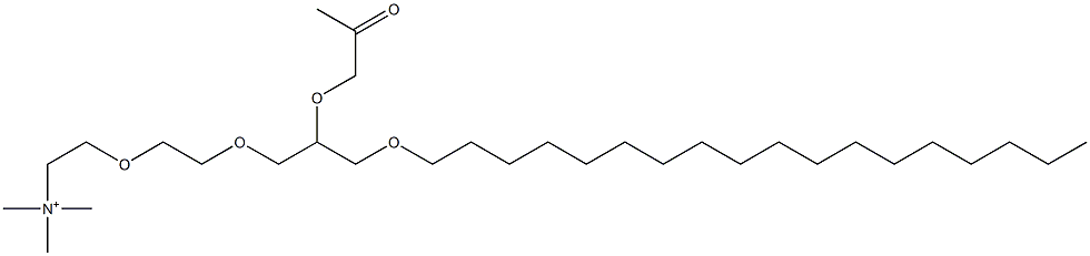 N-[2-[2-(3-Octadecyloxy-2-(2-oxopropoxy)propoxy)ethoxy]ethyl]-N,N,N-trimethylaminium Struktur