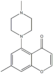 7-Methyl-5-(4-methylpiperazin-1-yl)-4H-1-benzopyran-4-one Struktur