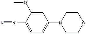 2-Methoxy-4-morpholinobenzenediazonium Struktur