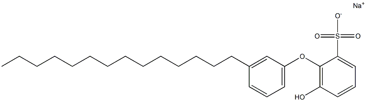 6-Hydroxy-3'-tetradecyl[oxybisbenzene]-2-sulfonic acid sodium salt Struktur