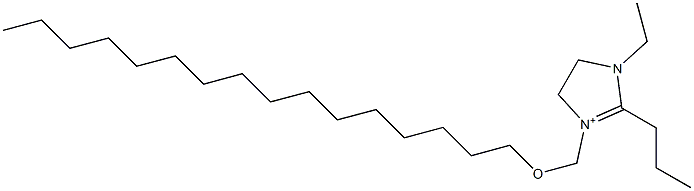 1-Ethyl-2-propyl-3-[(hexadecyloxy)methyl]-4,5-dihydro-1H-imidazol-3-ium Struktur