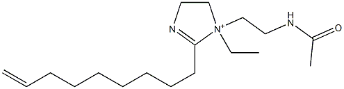 1-[2-(Acetylamino)ethyl]-1-ethyl-2-(8-nonenyl)-2-imidazoline-1-ium Struktur