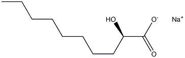 [R,(+)]-2-Hydroxydecanoic acid sodium salt Struktur