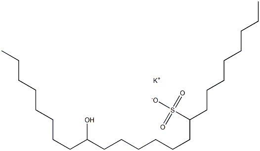 16-Hydroxytetracosane-9-sulfonic acid potassium salt Struktur