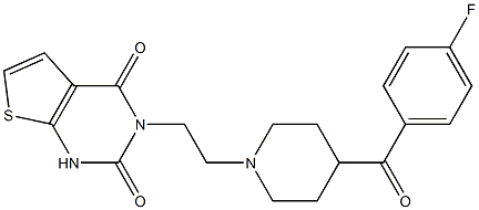 3-[2-[4-(4-Fluorobenzoyl)piperidino]ethyl]thieno[2,3-d]pyrimidine-2,4(1H,3H)-dione Struktur