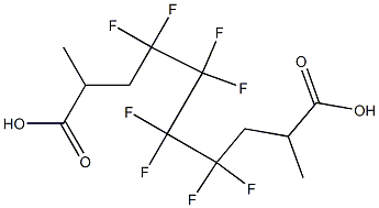 2,9-Dimethyl-4,4,5,5,6,6,7,7-octafluorodecanedioic acid Struktur