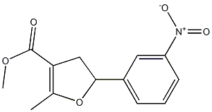 4,5-Dihydro-2-methyl-5-(3-nitrophenyl)furan-3-carboxylic acid methyl ester Struktur