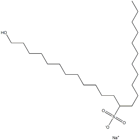 24-Hydroxytetracosane-12-sulfonic acid sodium salt Struktur