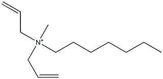 Di(2-propenyl)(methyl)(heptyl)aminium Struktur