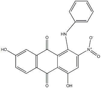 1-Anilino-4,7-dihydroxy-2-nitroanthraquinone Struktur