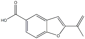 2-(1-Methylethenyl)benzofuran-5-carboxylic acid Struktur