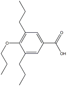 3,5-Dipropyl-4-propoxybenzoic acid Struktur