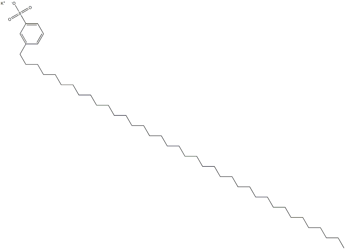 3-(Octatriacontan-1-yl)benzenesulfonic acid potassium salt Struktur