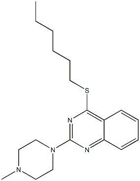 2-[4-Methyl-1-piperazinyl]-4-hexylthioquinazoline Struktur