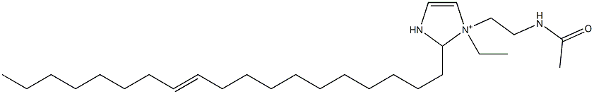 1-[2-(Acetylamino)ethyl]-1-ethyl-2-(11-nonadecenyl)-4-imidazoline-1-ium Struktur