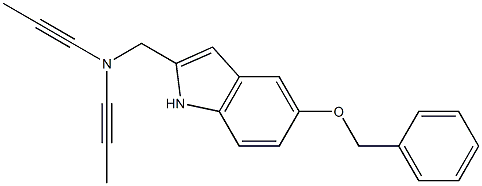 2-[Di(1-propynyl)aminomethyl]-5-(benzyloxy)-1H-indole Struktur