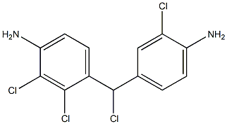 (4-Amino-3-chlorophenyl)(4-amino-2,3-dichlorophenyl)chloromethane Struktur