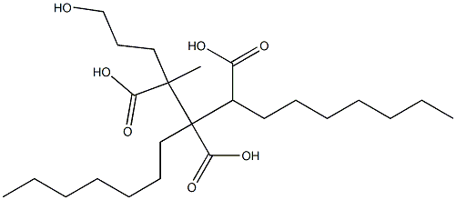 Butane-1,2,3-tricarboxylic acid 3-(3-hydroxypropyl)1,2-diheptyl ester Struktur