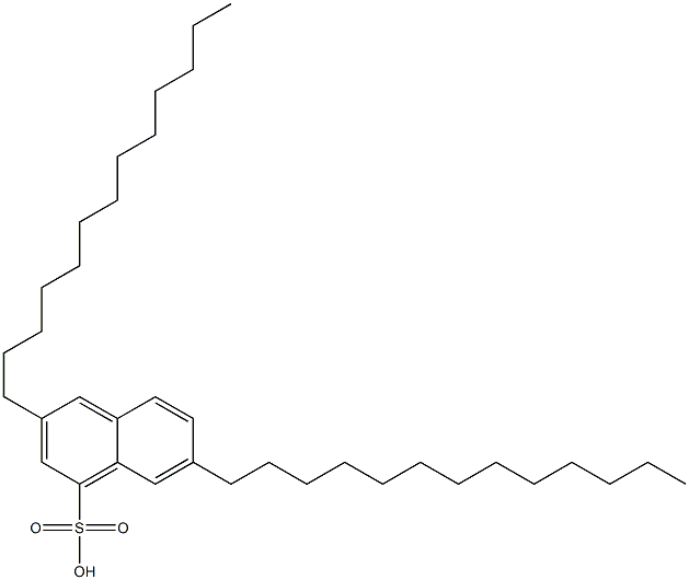 3,7-Ditridecyl-1-naphthalenesulfonic acid Struktur