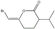 (6Z)-6-(Bromomethylene)-3-isopropyltetrahydro-2H-pyran-2-one Struktur