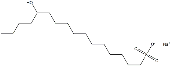 12-Hydroxyhexadecane-1-sulfonic acid sodium salt Struktur