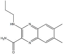 6,7-Dimethyl-3-(propylamino)quinoxaline-2-carboxamide Struktur