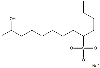 12-Hydroxytridecane-5-sulfonic acid sodium salt Struktur