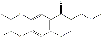 2-Dimethylaminomethyl-6,7-diethoxytetralin-1-one Struktur