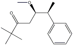 (5R,6S)-5-Methoxy-2,2-dimethyl-6-phenyl-3-heptanone Struktur