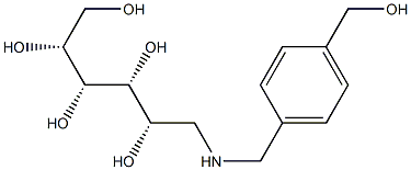 1-[4-(Hydroxymethyl)benzylamino]-1-deoxy-D-glucitol Struktur