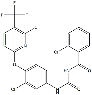 1-(2-Chlorobenzoyl)-3-[4-[(6-chloro-5-trifluoromethyl-2-pyridinyl)oxy]-3-chlorophenyl]urea Struktur