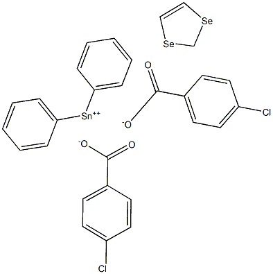 Diphenylstannanediselenolebis(4-chlorobenzoate) Struktur