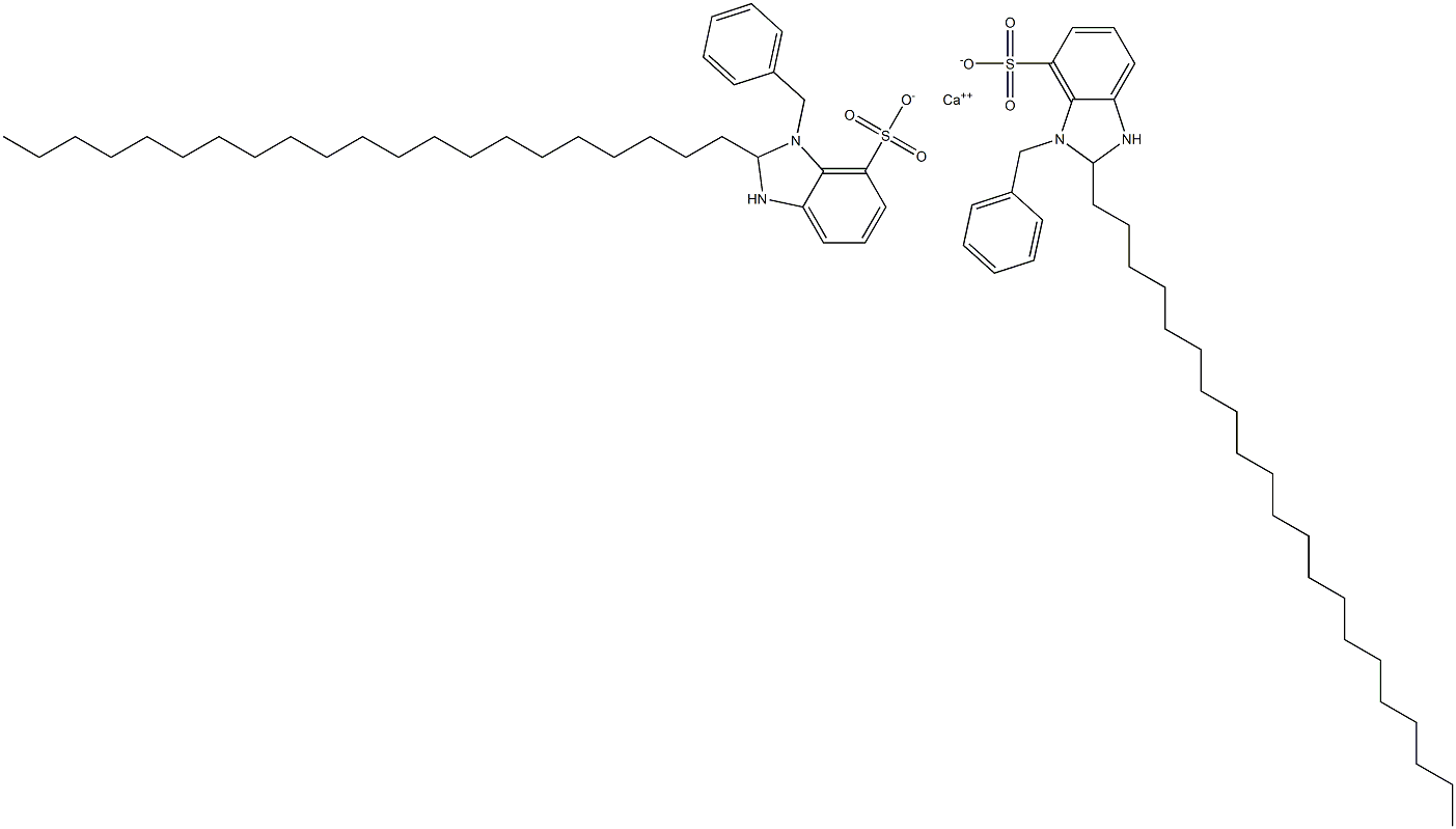 Bis(1-benzyl-2,3-dihydro-2-henicosyl-1H-benzimidazole-7-sulfonic acid)calcium salt Struktur