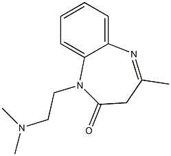 1-[2-(Dimethylamino)ethyl]-4-methyl-1H-1,5-benzodiazepin-2(3H)-one Struktur