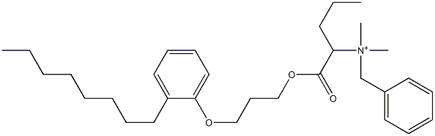 N,N-Dimethyl-N-benzyl-N-[1-[[3-(2-octylphenyloxy)propyl]oxycarbonyl]butyl]aminium Struktur