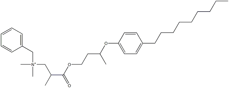 N,N-Dimethyl-N-benzyl-N-[2-[[3-(4-nonylphenyloxy)butyl]oxycarbonyl]propyl]aminium Struktur