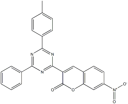 7-Nitro-3-[4-phenyl-6-(p-tolyl)-1,3,5-triazin-2-yl]coumarin Struktur