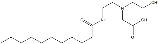 N-(2-Hydroxyethyl)-N-[2-(undecanoylamino)ethyl]aminoacetic acid Struktur