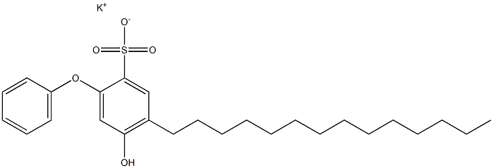 5-Hydroxy-4-tetradecyl[oxybisbenzene]-2-sulfonic acid potassium salt Struktur