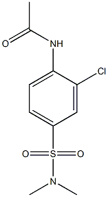 3-Chloro-4-acetylamino-N,N-dimethylbenzenesulfonamide Struktur