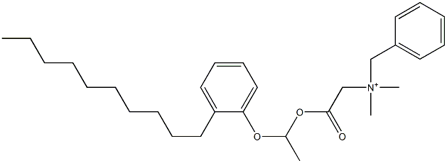 N,N-Dimethyl-N-benzyl-N-[[[1-(2-decylphenyloxy)ethyl]oxycarbonyl]methyl]aminium Struktur