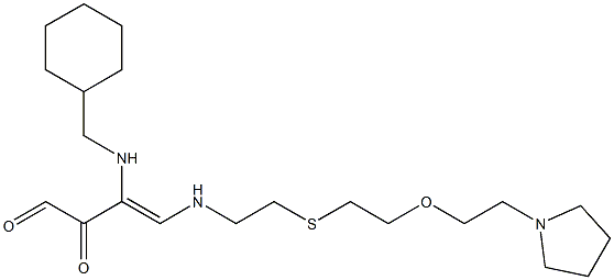 1-[[8-(Pyrrolidin-1-yl)-6-oxa-3-thiaoctan-1-yl]amino]-2-[(cyclohexylmethyl)amino]-1-butene-3,4-dione Struktur