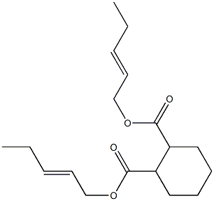 1,2-Cyclohexanedicarboxylic acid bis(2-pentenyl) ester Struktur