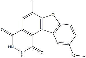 6-Methyl-10-methoxy-2,3-diaza-7-oxa-7H-benzo[c]fluorene-1,4(2H,3H)-dione Struktur