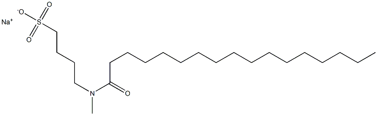 4-(N-Heptadecanoyl-N-methylamino)-1-butanesulfonic acid sodium salt Struktur